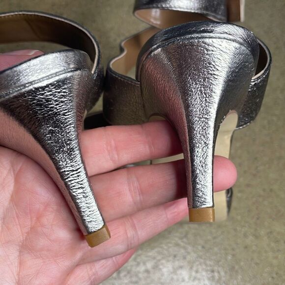J. Reneé Soncino Metallic Kitten Heel Ankle Wrap Sandals 8.5W - Picture 6 of 13